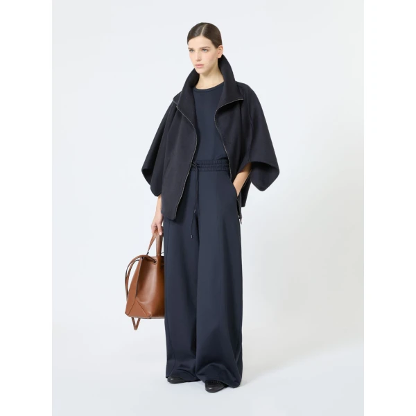 Max Mara Ala Double Cashmere Cropped Coat in Ultramarine | Wool Coat | Luxury Shoes 