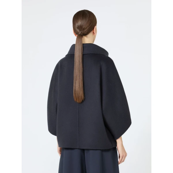 Max Mara Ala Double Cashmere Cropped Coat in Ultramarine | Wool Coat | Luxury Shoes 