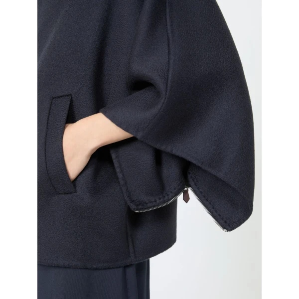 Max Mara Ala Double Cashmere Cropped Coat in Ultramarine | Wool Coat | Luxury Shoes 