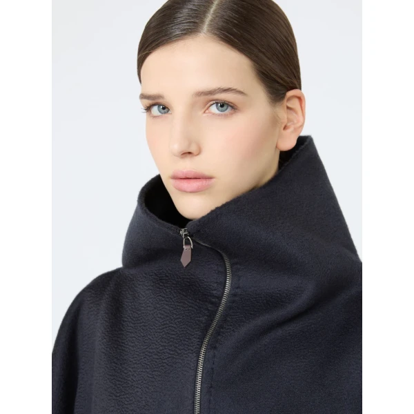 Max Mara Ala Double Cashmere Cropped Coat in Ultramarine | Wool Coat | Luxury Shoes 