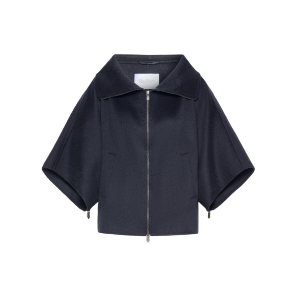 Max Mara Ala Double Cashmere Cropped Coat in Ultramarine | Wool Coat | Luxury Shoes 