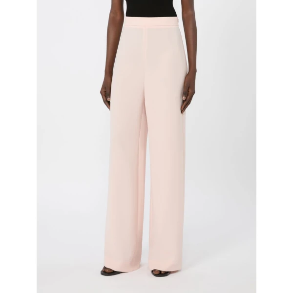 Max Mara Alaggio Cady Wide-Leg Trousers in Pink | Wide leg pants | Luxury Shoes 