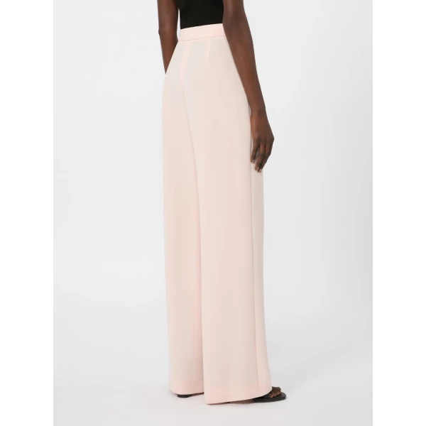 Max Mara Alaggio Cady Wide-Leg Trousers in Pink | Wide leg pants | Luxury Shoes 