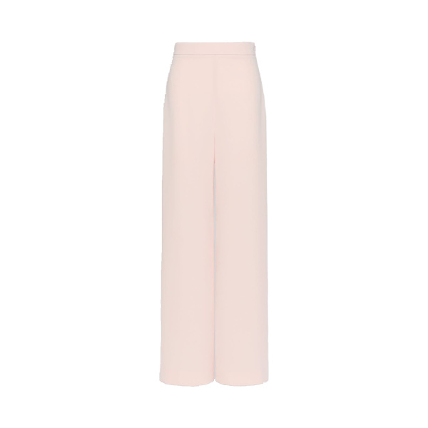 Max Mara Alaggio Cady Wide-Leg Trousers in Pink | Wide leg pants | Luxury Shoes 