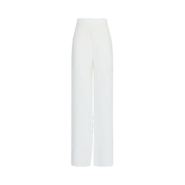 Alaggio Cady Wide-Leg Trousers in White