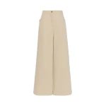 Max Mara Alamaro Coated Cotton Bull Denim Trousers in Stone Grey | Denim | Luxury Shoes 