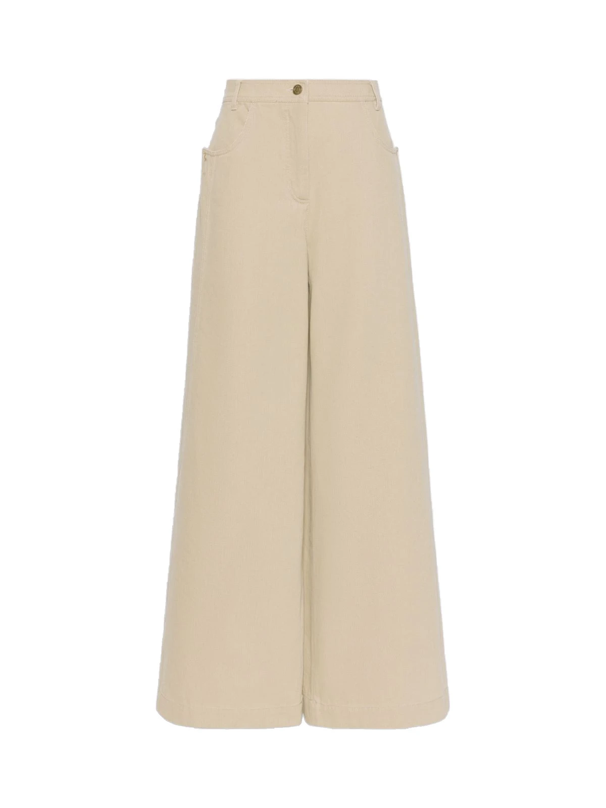 Max Mara Alamaro Coated Cotton Bull Denim Trousers in Stone Grey Max Mara Alamaro Coated Cotton Bull Denim Trousers in Stone Grey | Denim | Luxury Shoes