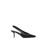 Max Mara Albata Nappa Leather Slingbacks in Black | Heels | Luxury Shoes 