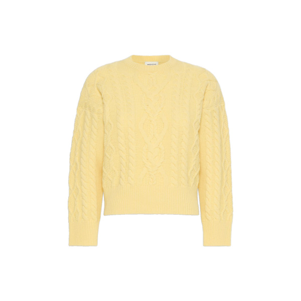 Max Mara Alben Cable Knit Wool Jumper in Honey | Sweaters | Luxury Shoes 