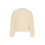 Max Mara Alben Cable Knit Wool Jumper in Ice Grey | Sweaters | Luxury Shoes 