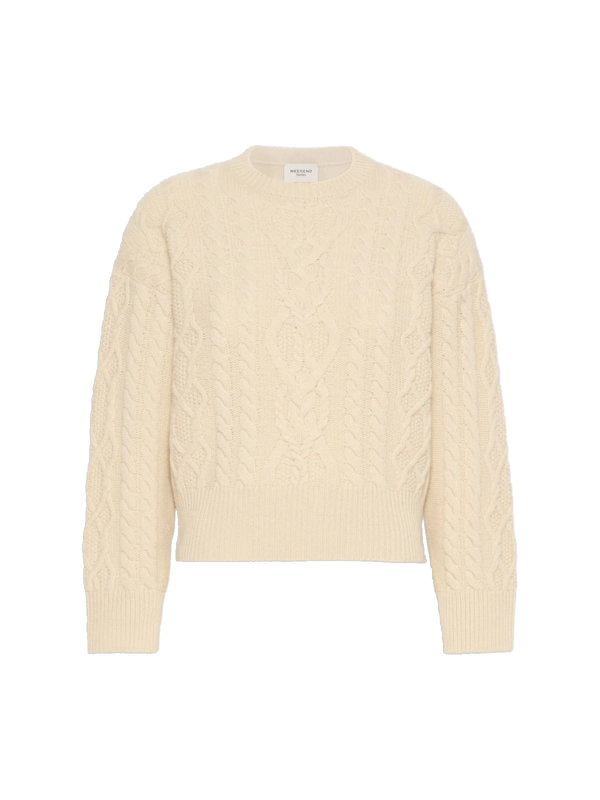 Max Mara Alben Cable Knit Wool Jumper in Ice Grey Max Mara Alben Cable Knit Wool Jumper in Ice Grey | Sweaters | Luxury Shoes