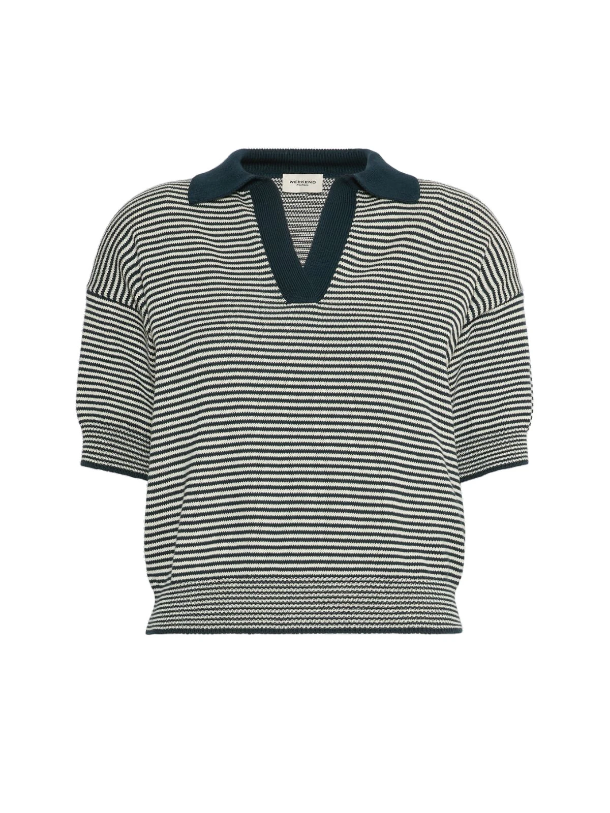 Max Mara Albero Cotton Polo Collar Jumper in Navy Max Mara Albero Cotton Polo Collar Jumper in Navy | Sweaters | Luxury Shoes