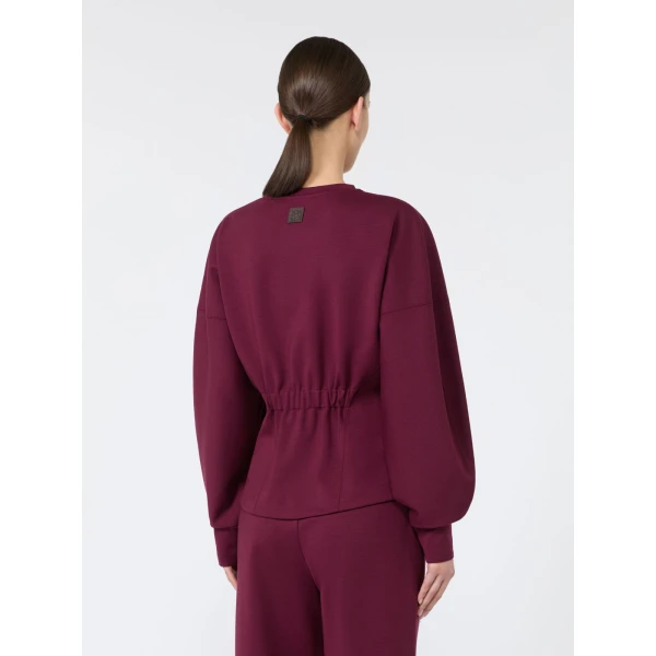 Max Mara Albero Wool and Lyocell Jersey Sweater in Wine | Sweaters | Luxury Shoes 