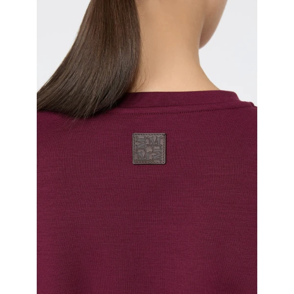 Max Mara Albero Wool and Lyocell Jersey Sweater in Wine | Sweaters | Luxury Shoes 