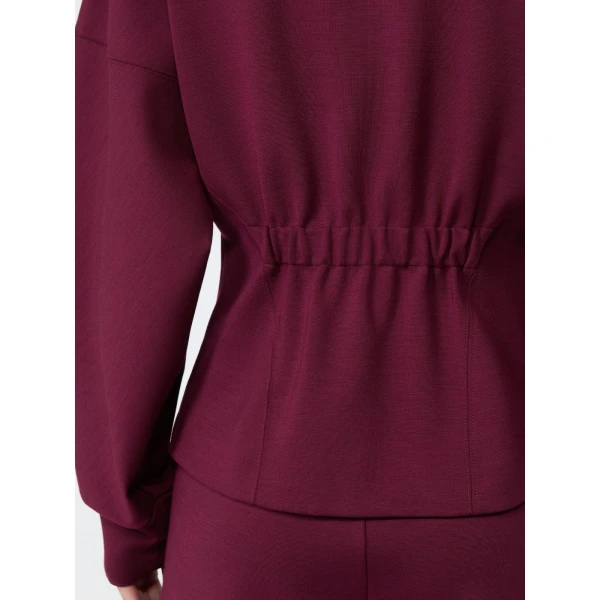 Max Mara Albero Wool and Lyocell Jersey Sweater in Wine | Sweaters | Luxury Shoes 