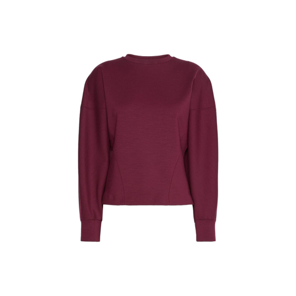 Max Mara Albero Wool and Lyocell Jersey Sweater in Wine | Sweaters | Luxury Shoes 