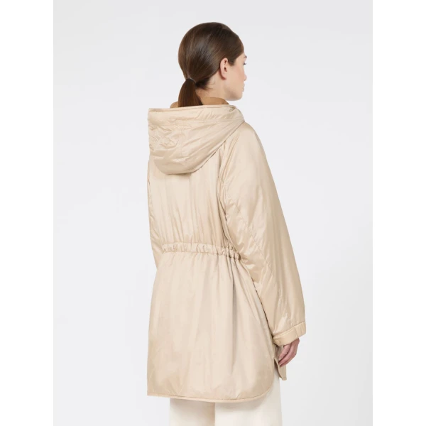 Max Mara Alcamo Reversible Padded Canvas Parka in Sand | Coats | Luxury Shoes 
