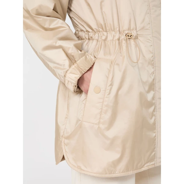 Max Mara Alcamo Reversible Padded Canvas Parka in Sand | Coats | Luxury Shoes 