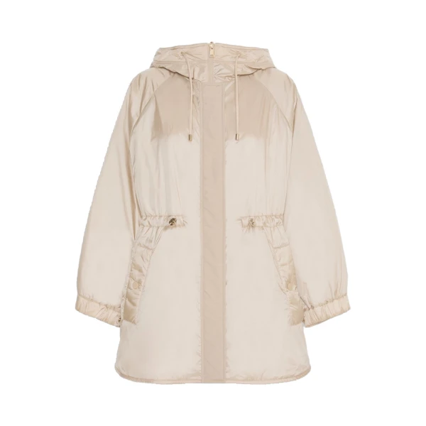 Max Mara Alcamo Reversible Padded Canvas Parka in Sand | Coats | Luxury Shoes 