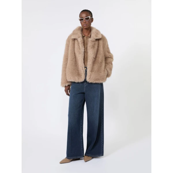Max Mara Alce Soft Textured Short Coat in Honey | Coats | Luxury Shoes 