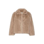 Max Mara Alce Soft Textured Short Coat in Honey | Coats | Luxury Shoes 