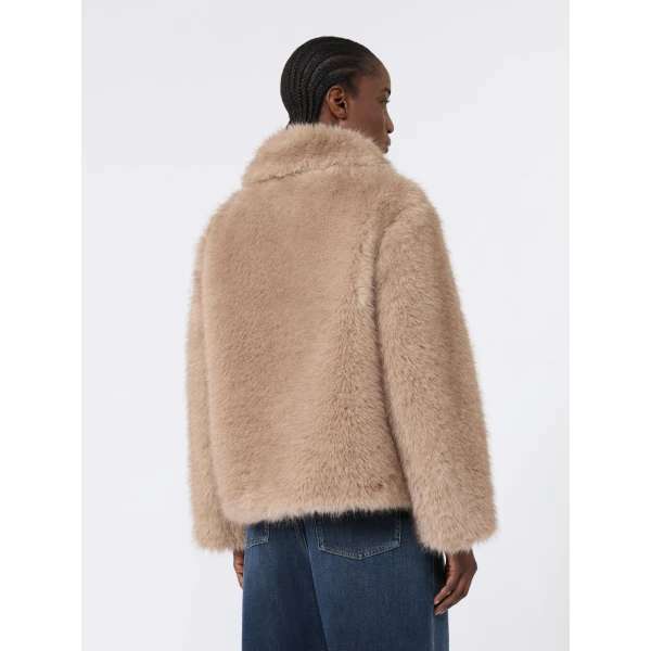 Max Mara Alce Soft Textured Short Coat in Honey | Coats | Luxury Shoes 
