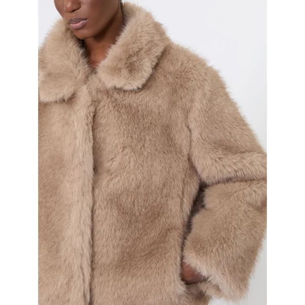 Max Mara Alce Soft Textured Short Coat in Honey | Coats | Luxury Shoes 