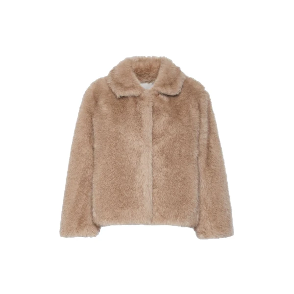 Max Mara Alce Soft Textured Short Coat in Honey | Coats | Luxury Shoes 