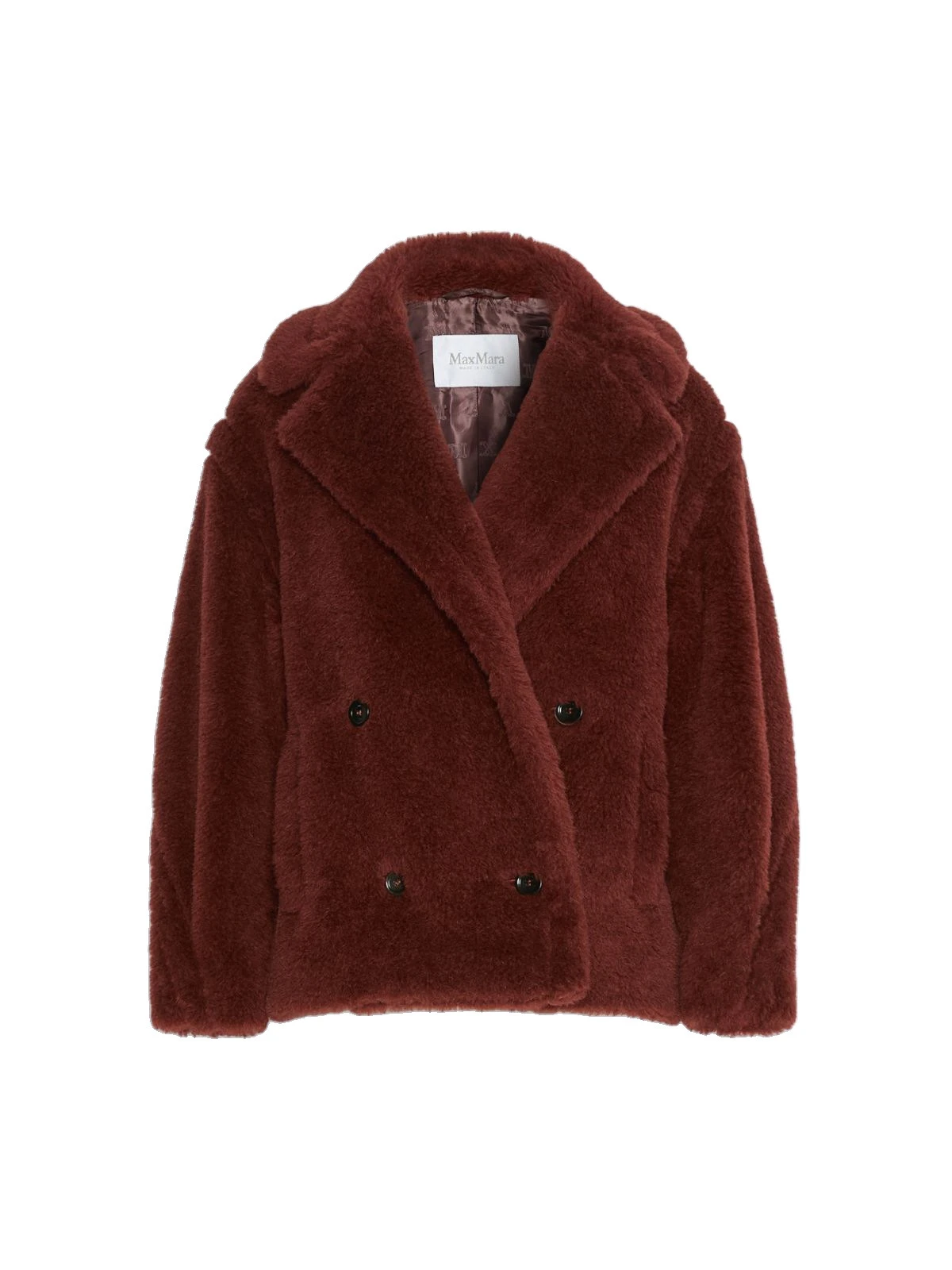 Max Mara Alcuno Alpaca and Wool Teddy Cropped Biker Jacket in Rust Max Mara Alcuno Alpaca and Wool Teddy Cropped Biker Jacket in Rust | Jackets | Luxury Shoes
