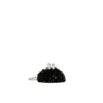 Max Mara Alfio Nano Pasticcino Bag with Gemstones in Black | Mini Bags | Luxury Shoes 
