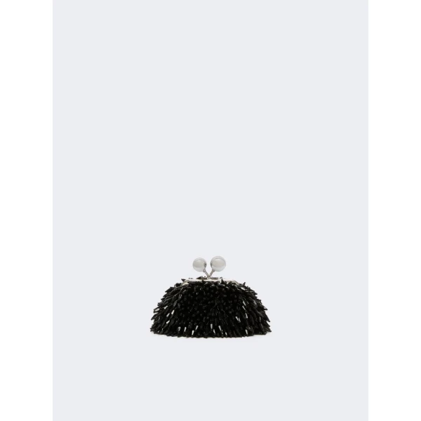 Max Mara Alfio Nano Pasticcino Bag with Gemstones in Black | Mini Bags | Luxury Shoes 