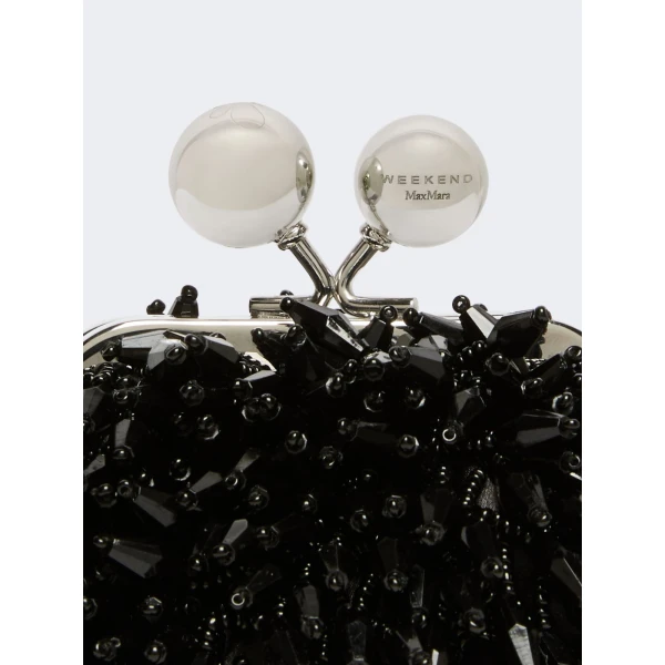 Max Mara Alfio Nano Pasticcino Bag with Gemstones in Black | Mini Bags | Luxury Shoes 
