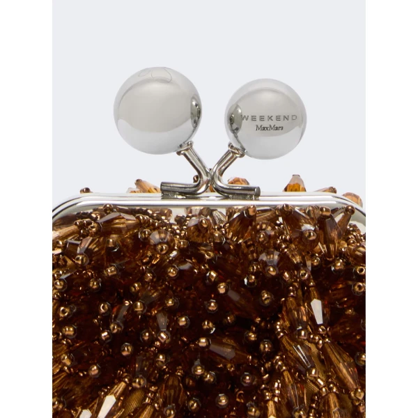 Max Mara Alfio Nano Pasticcino Bag with Gemstones in Bronze | Mini Bags | Luxury Shoes 