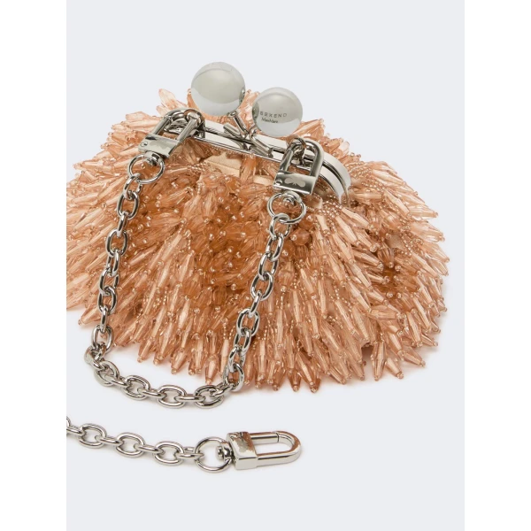 Max Mara Alfio Nano Pasticcino Bag with Gemstones in Nude | Mini Bags | Luxury Shoes 