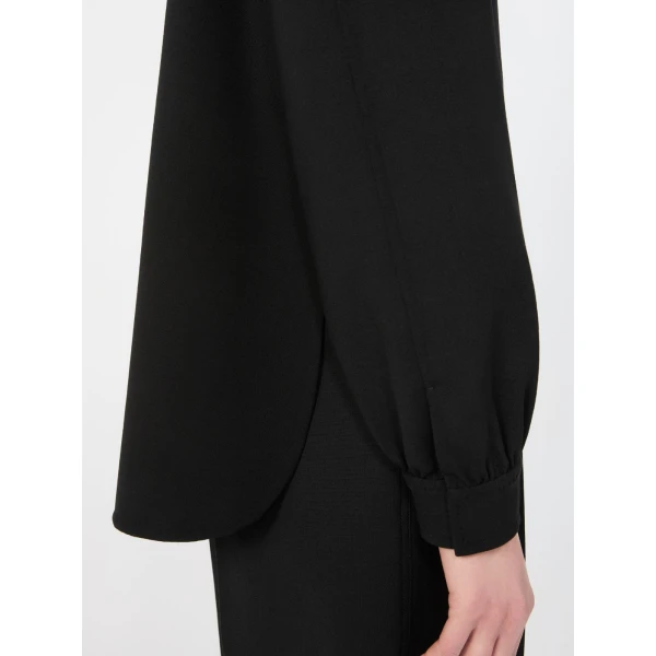 Max Mara Alfio Woollen Cloth Shacket in Black | Wool Coat | Luxury Shoes 