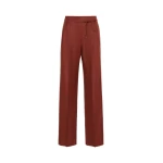 Max Mara Alibi Slim Cashmere Foule Trousers in Brick Red | Tailored pants | Luxury Shoes 
