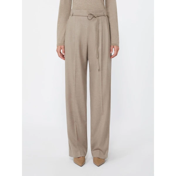Max Mara Alibi Slim Cashmere Foule Trousers in Sand | Tailored pants | Luxury Shoes 