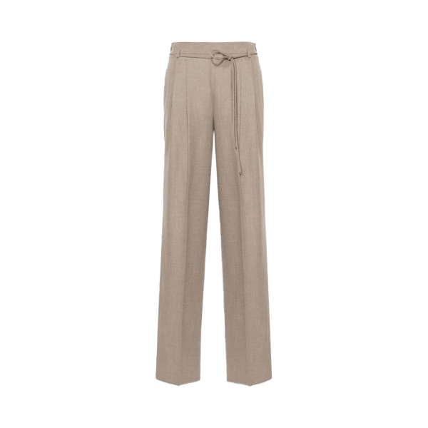 Max Mara Alibi Slim Cashmere Foule Trousers in Sand | Tailored pants | Luxury Shoes 