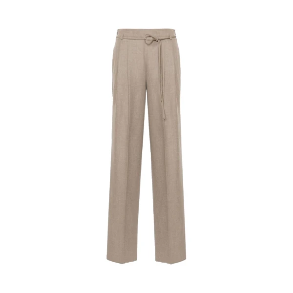 Max Mara Alibi Slim Cashmere Foule Trousers in Sand | Tailored pants | Luxury Shoes 