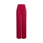 Max Mara Alpaca Envers Satin Palazzo Trousers in Ruby | Wide leg pants | Luxury Shoes 