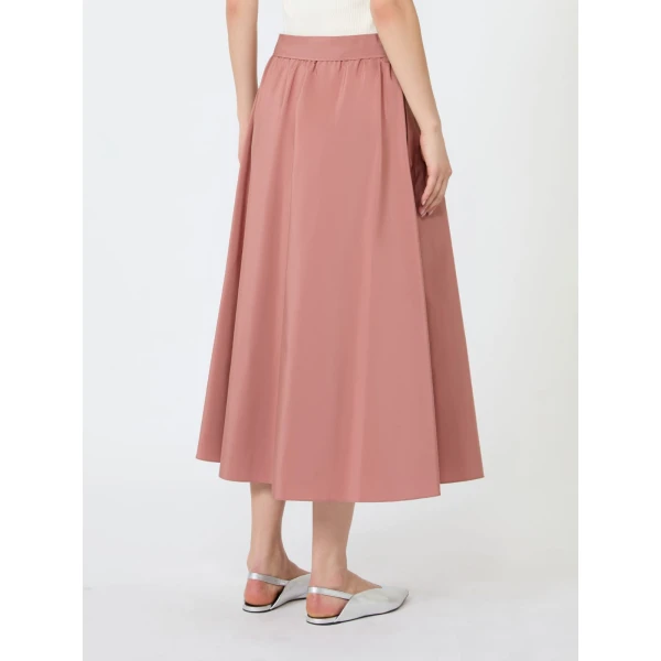 Max Mara Alpaca Pleated Cotton-Blend Taffeta Skirt in Terra Cotta | Pleated Skirts | Luxury Shoes 