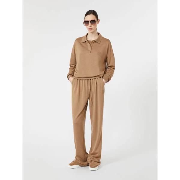 Max Mara Alpaca Wool Fleece Jersey Sweater in Camel | Sweaters | Luxury Shoes 