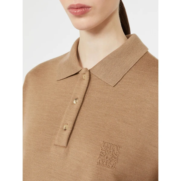 Max Mara Alpaca Wool Fleece Jersey Sweater in Camel | Sweaters | Luxury Shoes 