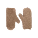 Max Mara Alpaca and Cashmere Teddy Mittens in Beige Golden | Gloves | Luxury Shoes 