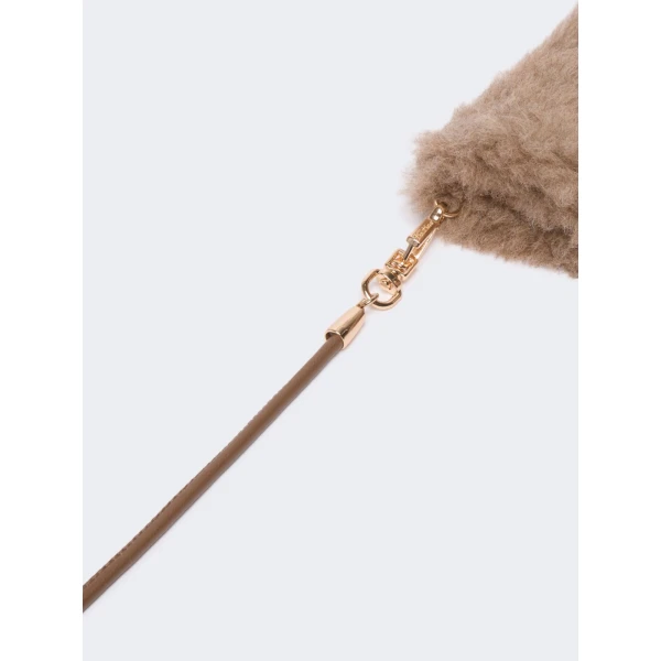 Max Mara Alpaca and Cashmere Teddy Mittens in Beige Golden | Gloves | Luxury Shoes 