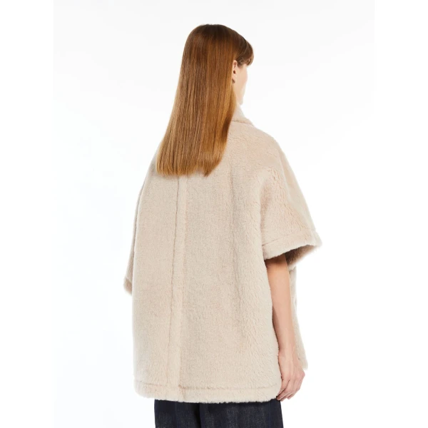 Max Mara Alpaca and Wool Teddy Cape in Beige | Coats | Luxury Shoes 