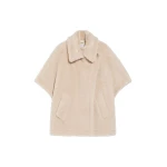 Max Mara Alpaca and Wool Teddy Cape in Beige | Women | Luxury Shoes 