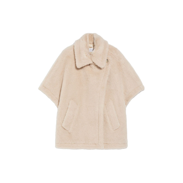 Max Mara Alpaca and Wool Teddy Cape in Beige | Women | Luxury Shoes 