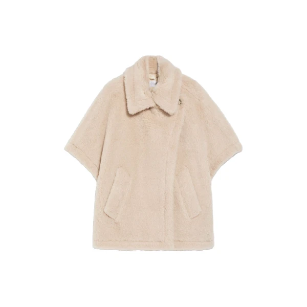 Max Mara Alpaca and Wool Teddy Cape in Beige | Women | Luxury Shoes 