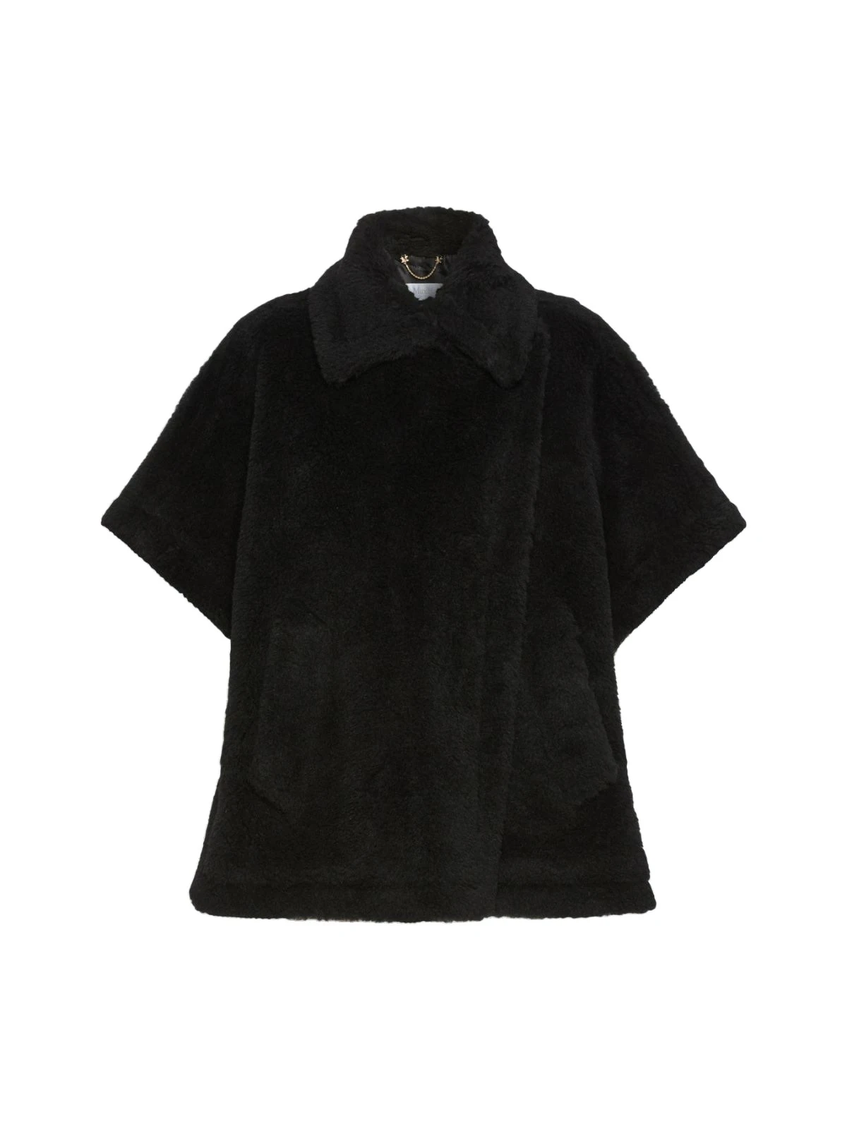 Max Mara Alpaca and Wool Teddy Cape in Black Max Mara Alpaca and Wool Teddy Cape in Black | Coats | Luxury Shoes